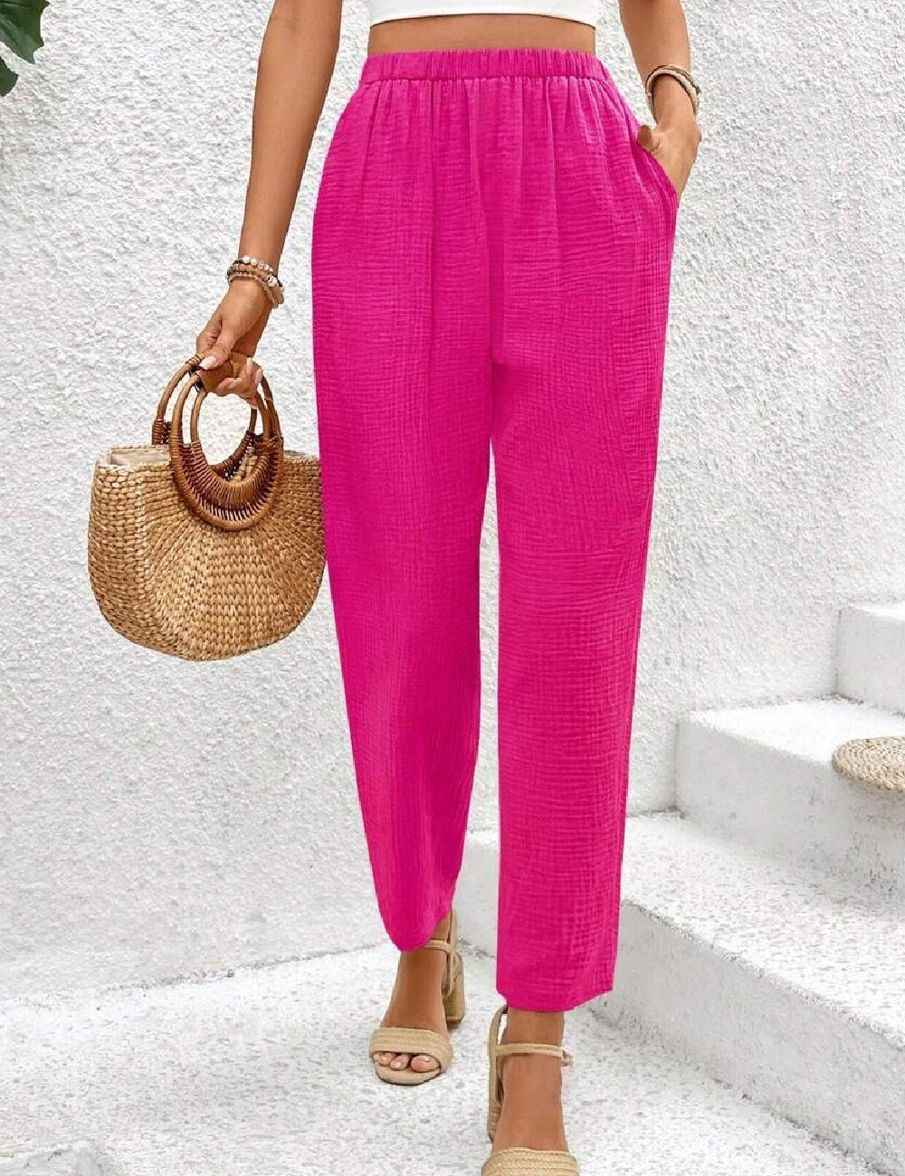 Pantaloni SHEIN, roz - 1 | YEO