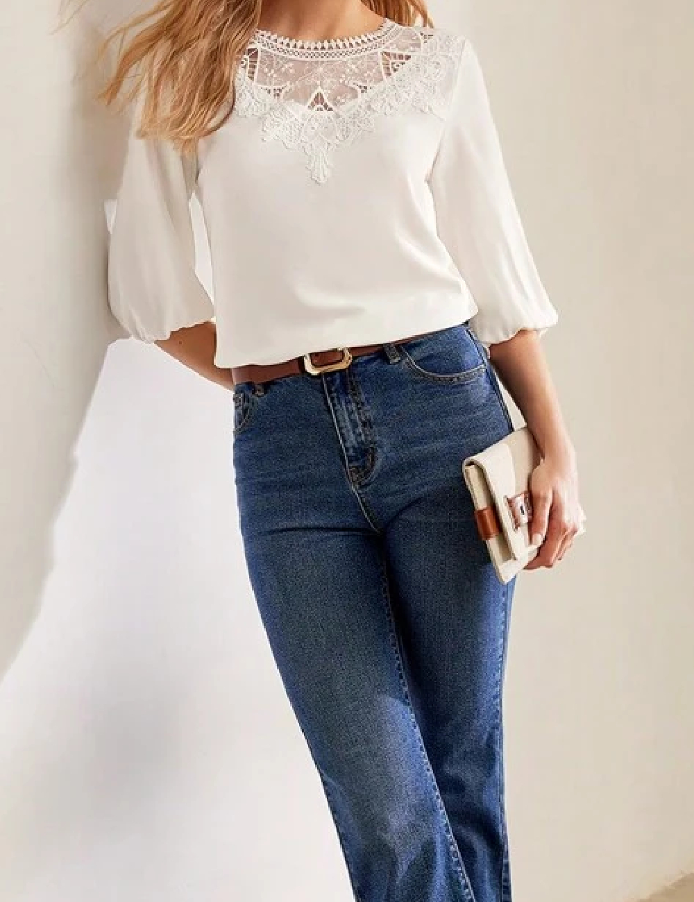Bluza MOTF, alb