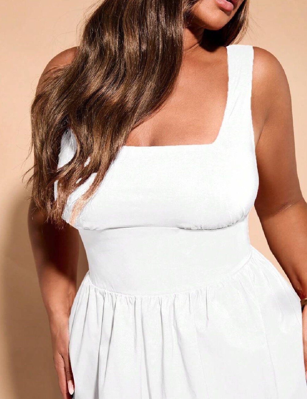 Rochie scurta SHEIN CURVE, alb - 1 | YEO