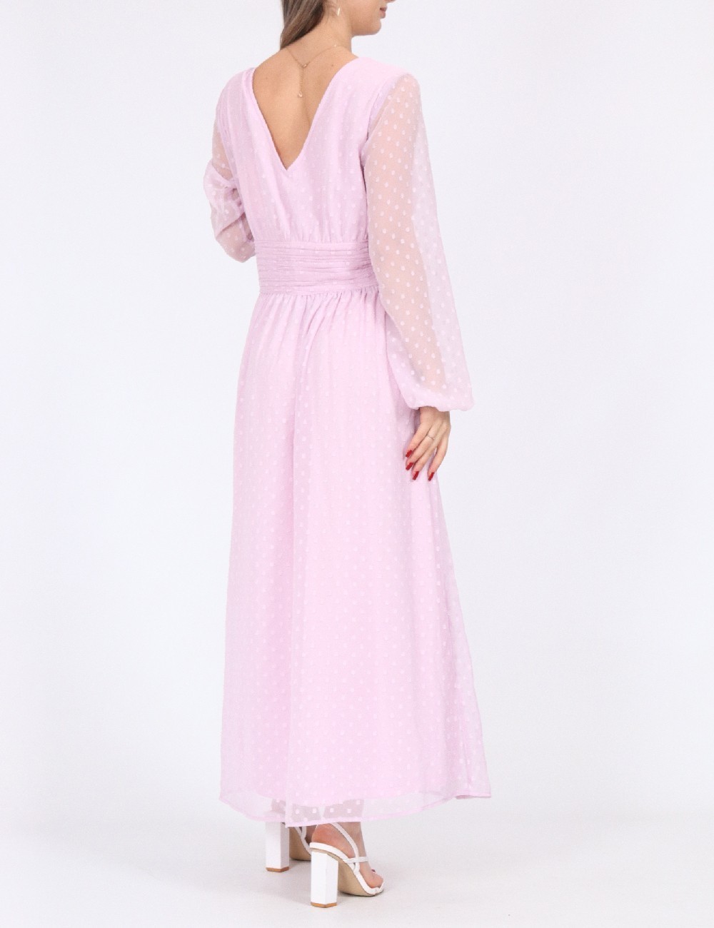 Rochie lunga Vila, roz - 1 | YEO