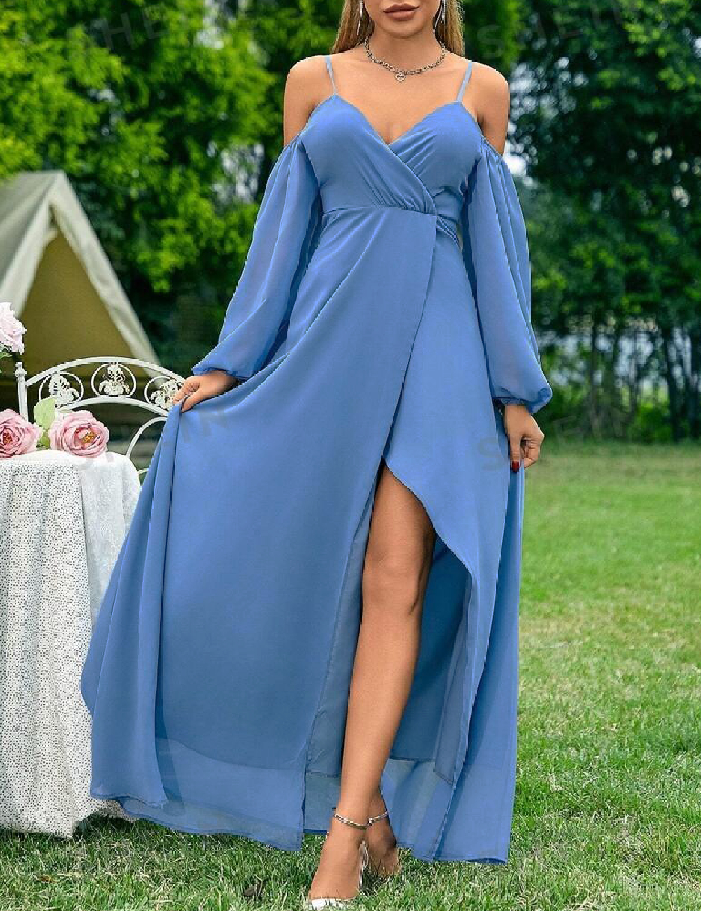 Rochie lunga SHEIN, albastru