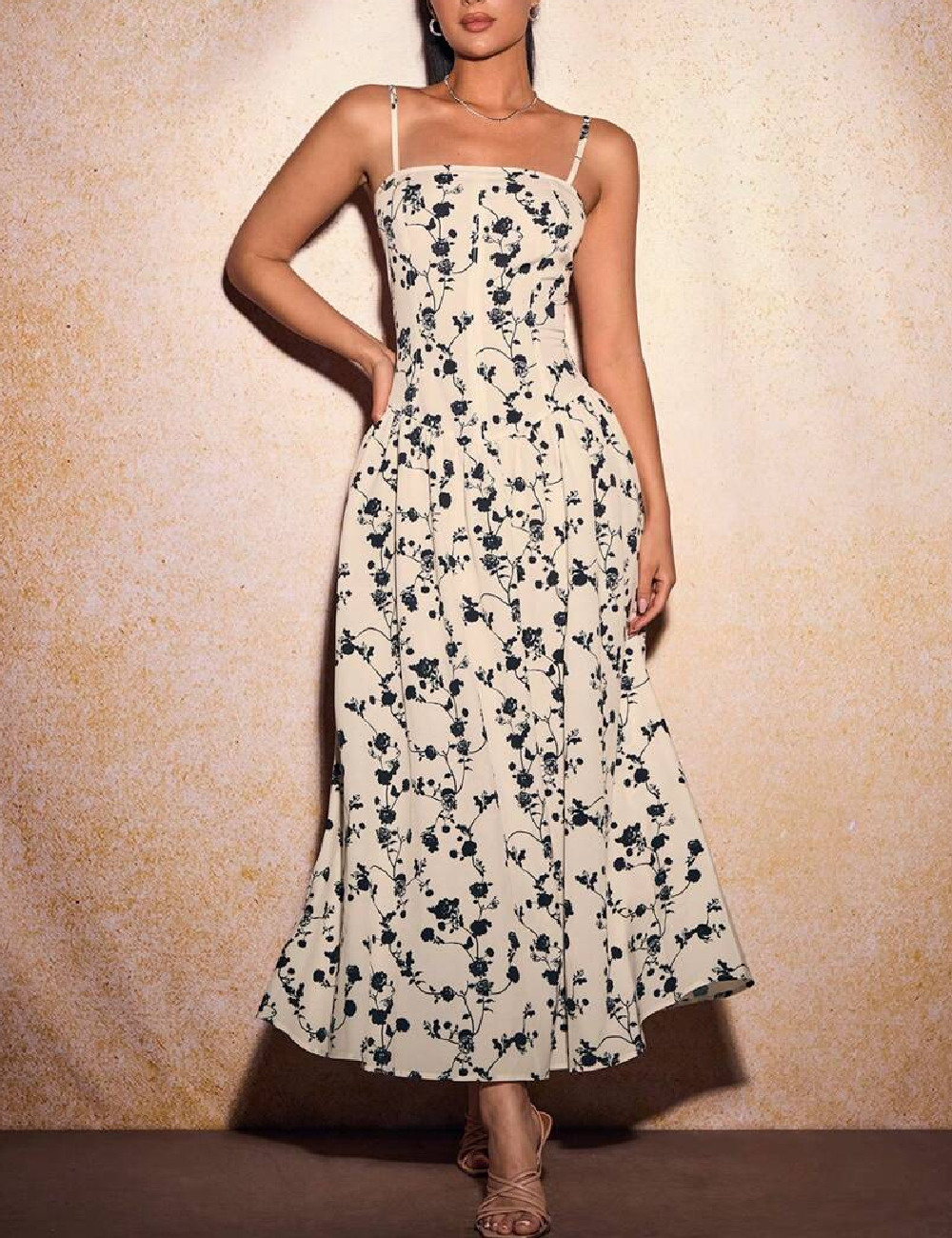 Rochie lunga SHEIN, crem
