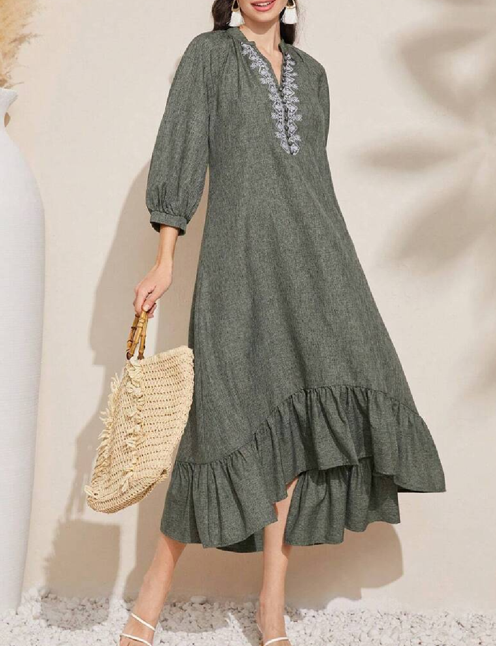 Rochie medie SHEIN, verde