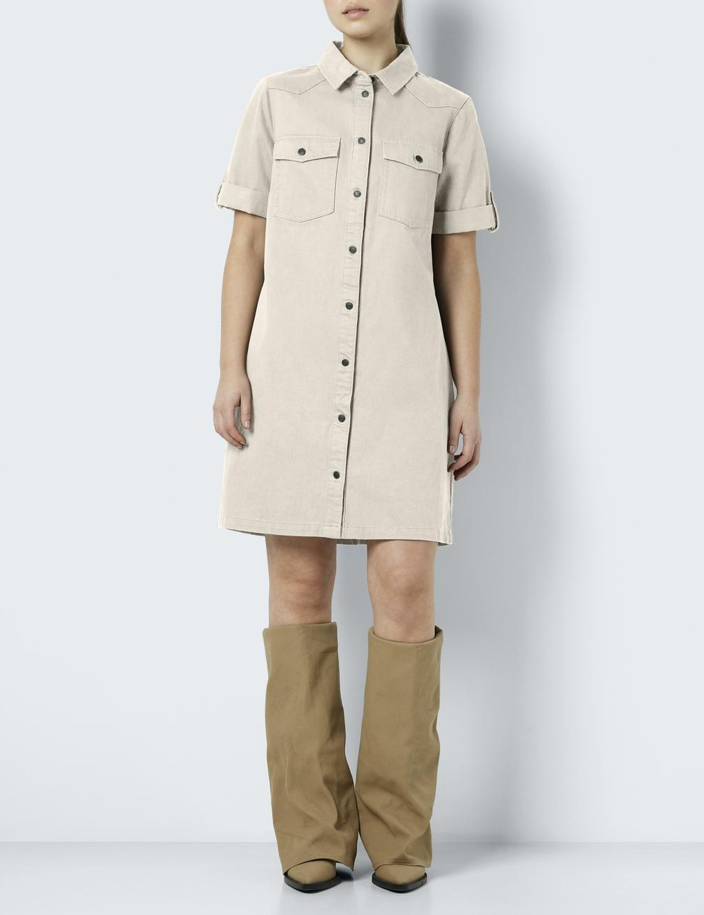 Rochie scurta Noisy May, crem