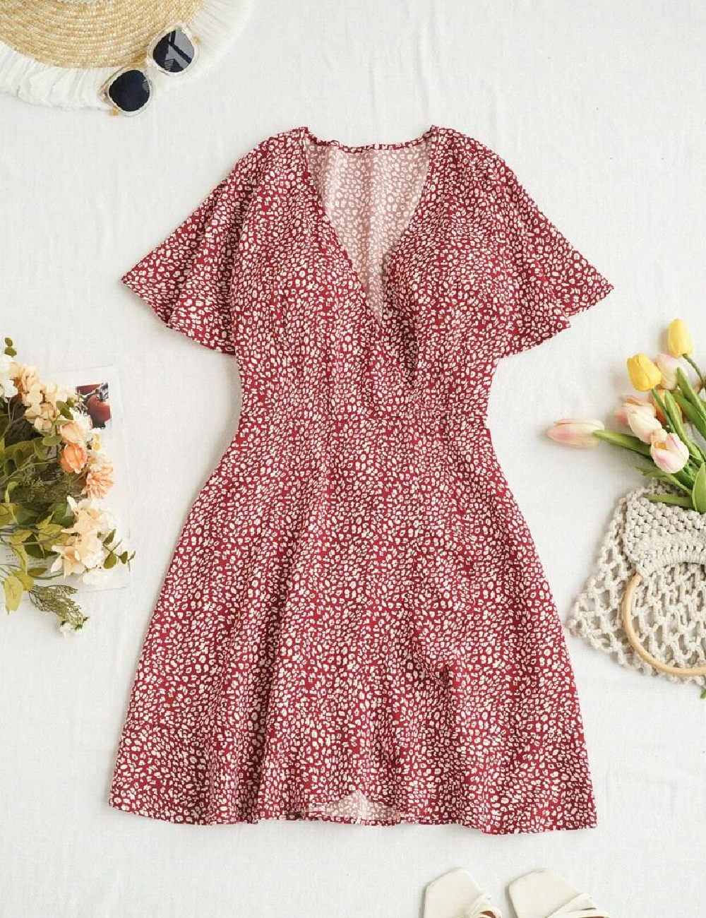 Rochie scurta SHEIN, rosu