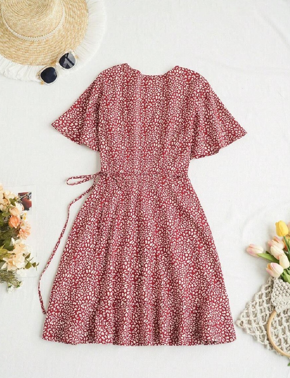 Rochie scurta SHEIN, rosu - 1 | YEO