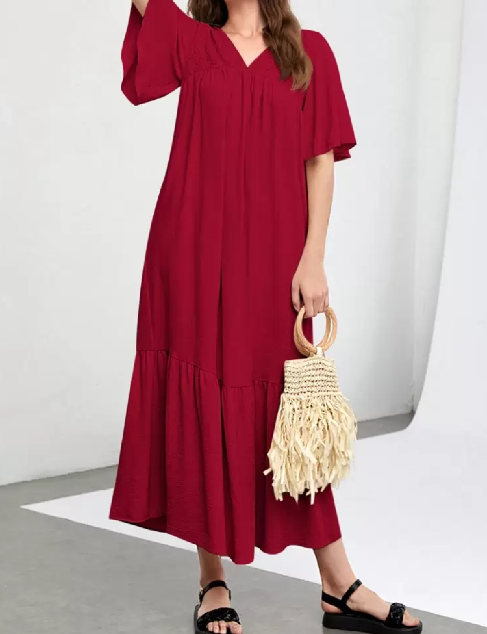 Rochie lunga SHEIN, rosu