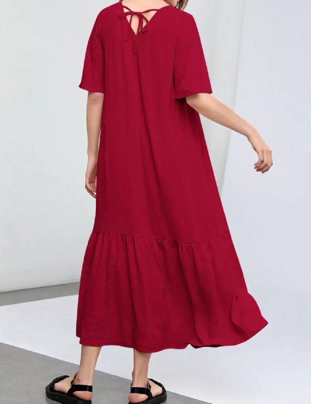 Rochie lunga SHEIN, rosu - 1 | YEO
