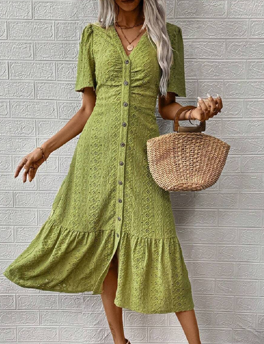 Rochie medie SHEIN, verde