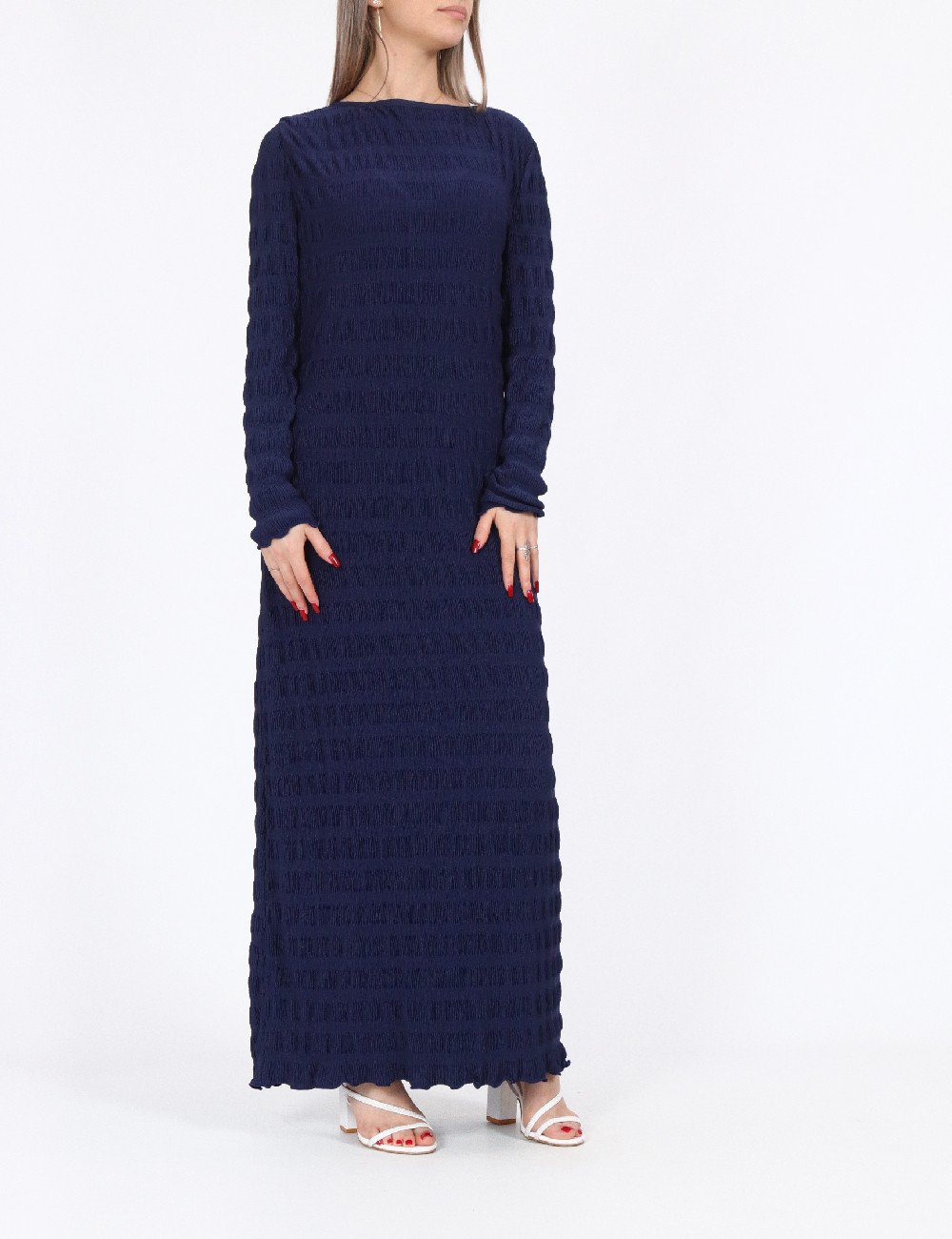 Rochie lunga Jacqueline de Yong, bleumarin - 1 | YEO