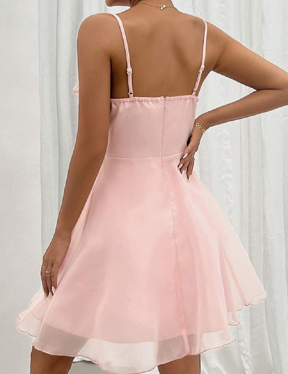 Rochie scurta SHEIN, roz - 1 | YEO