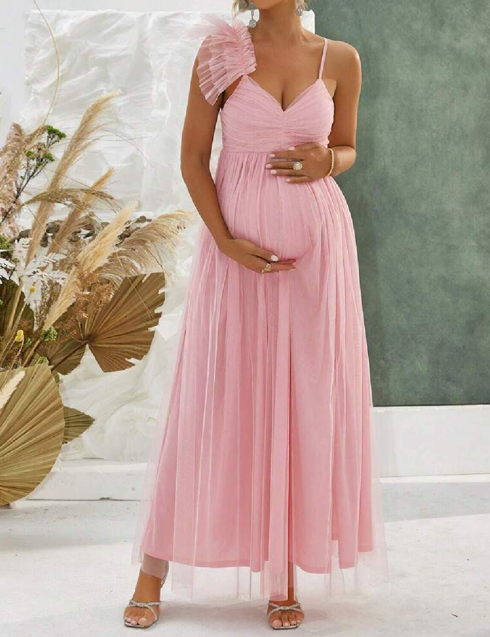 Rochie lunga SHEIN Maternity, roz