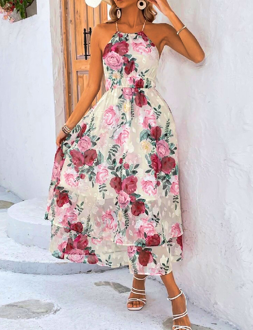 Rochie lunga SHEIN, floral print