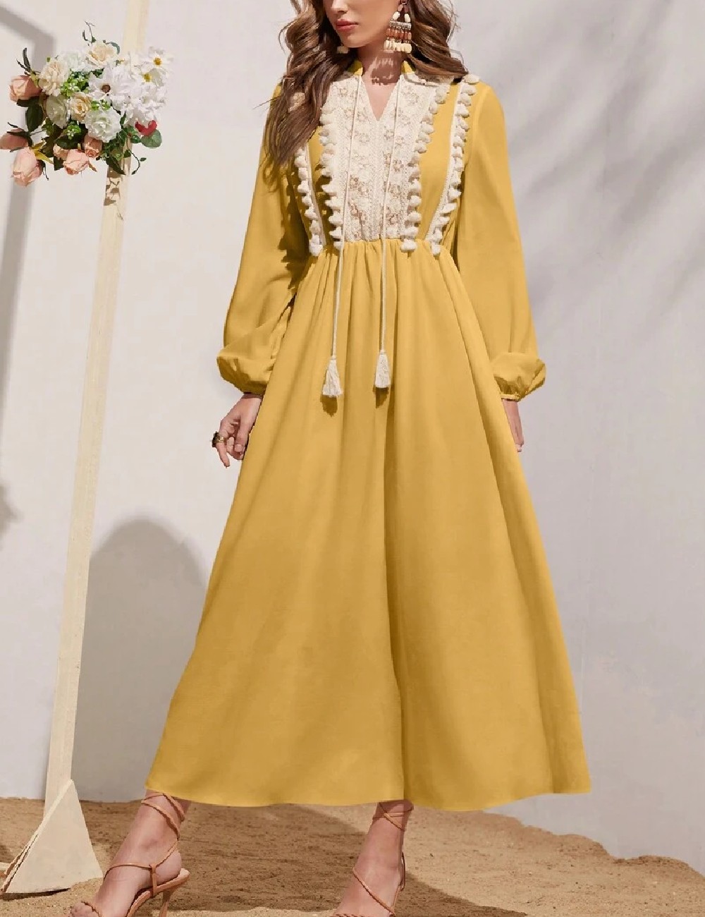 Rochie lunga SHEIN, galben - 1 | YEO