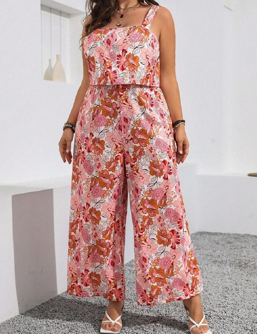 Salopeta SHEIN CURVE, floral print - 1 | YEO