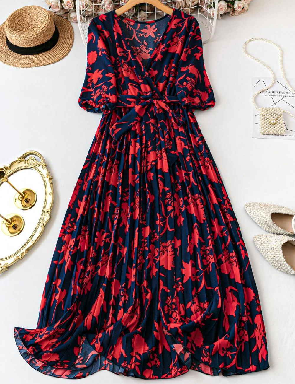 Rochie medie SHEIN CURVE, bleumarin