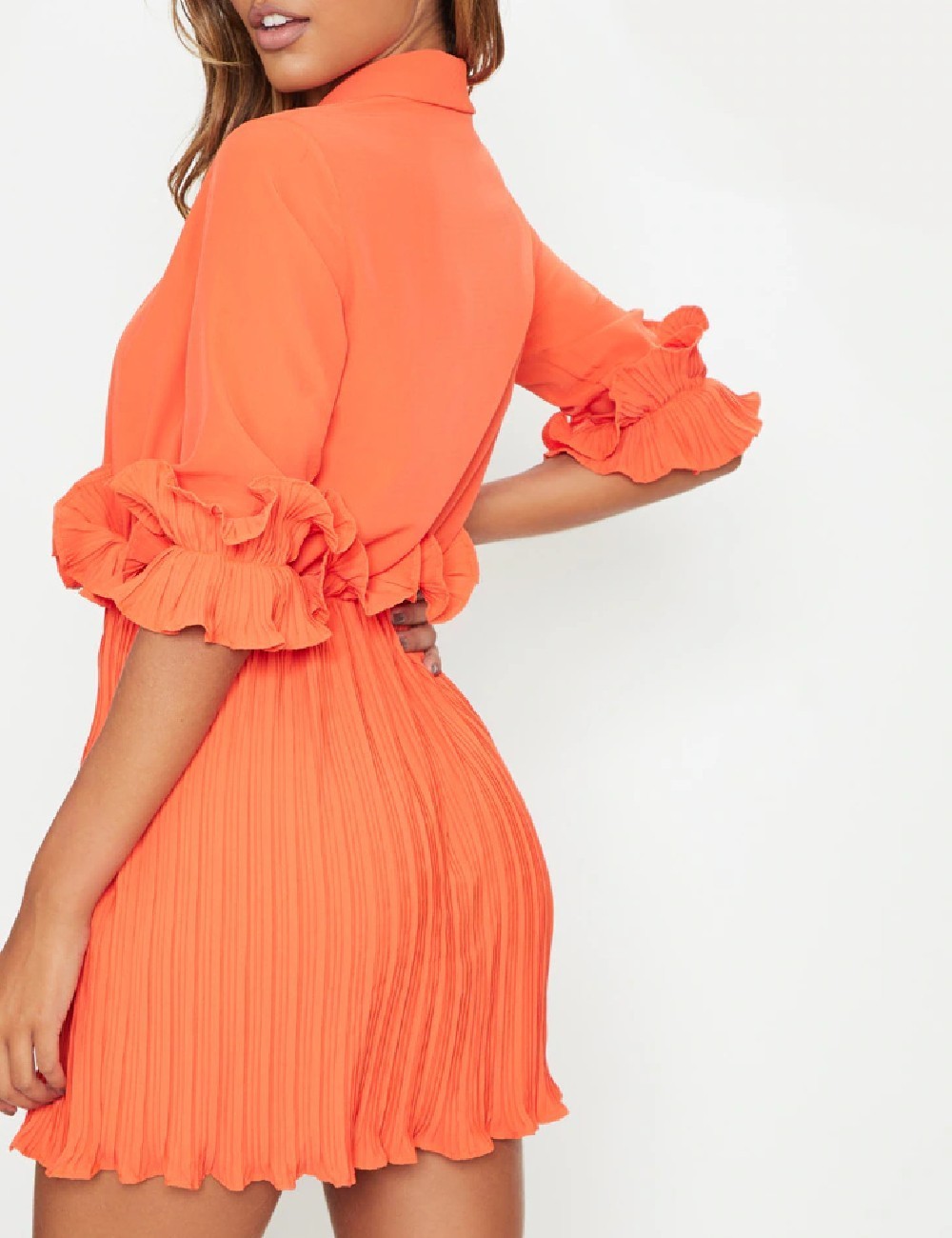 Rochie scurta PRETTYLITTLETHING, portocaliu - 1 | YEO