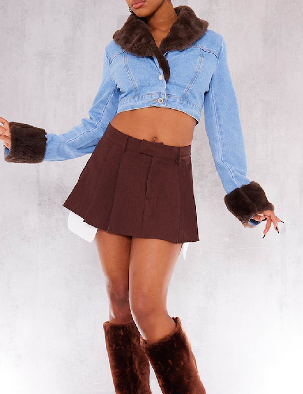 Jacheta PRETTYLITTLETHING, albastru