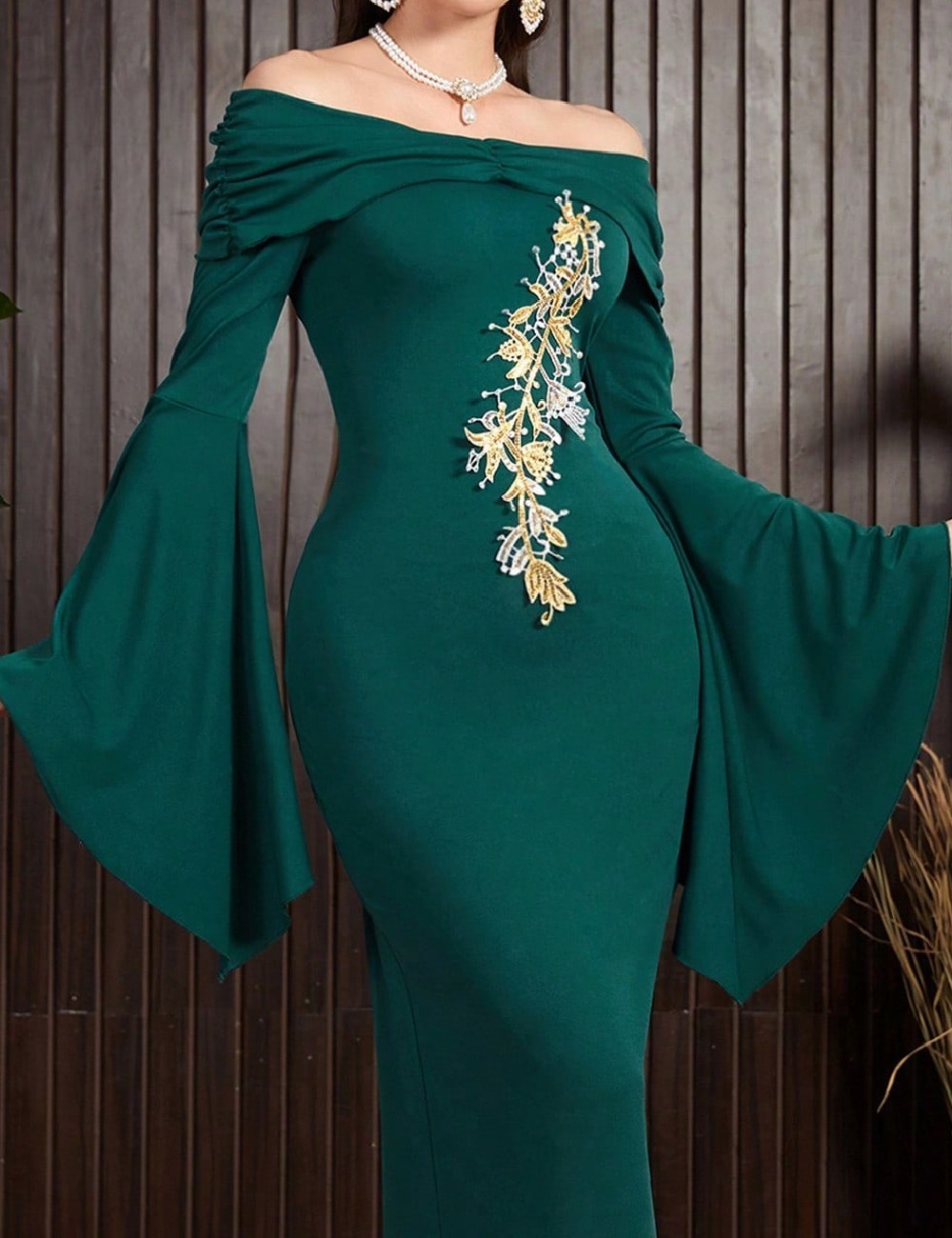 Rochie lunga SHEIN, verde - 1 | YEO