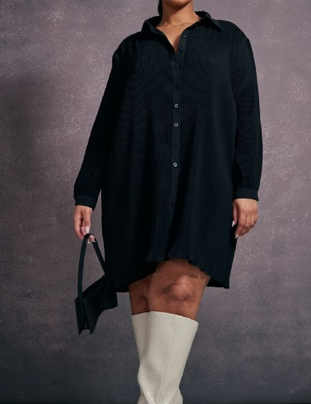 Rochie scurta PRETTYLITTLETHING Plus Size, negru