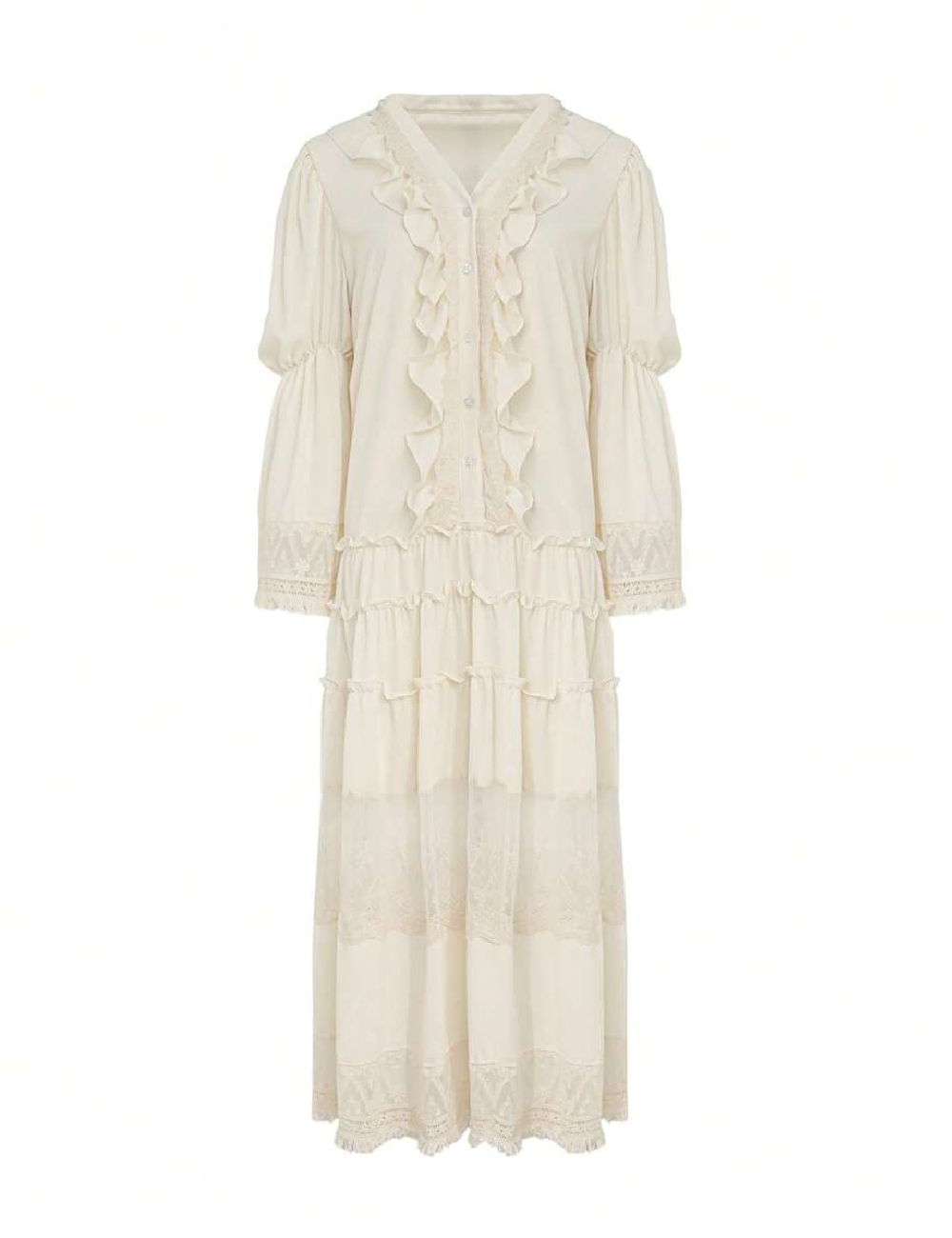 Rochie lunga dazy, crem