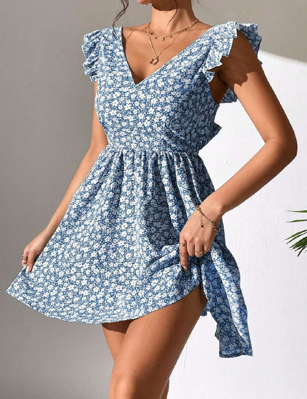 Rochie scurta SHEIN, albastru
