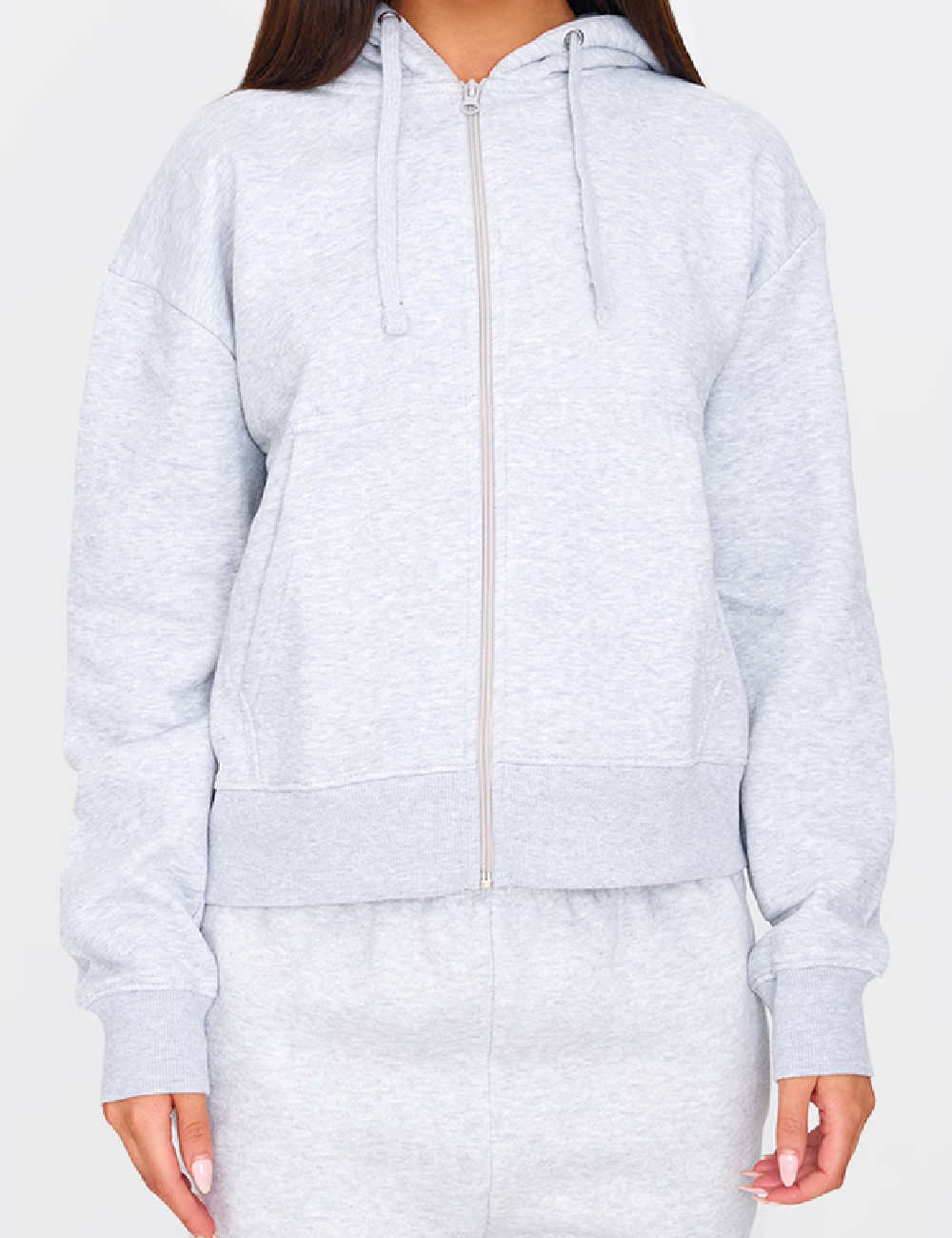 Hanorac Oversize PRETTYLITTLETHING, gri