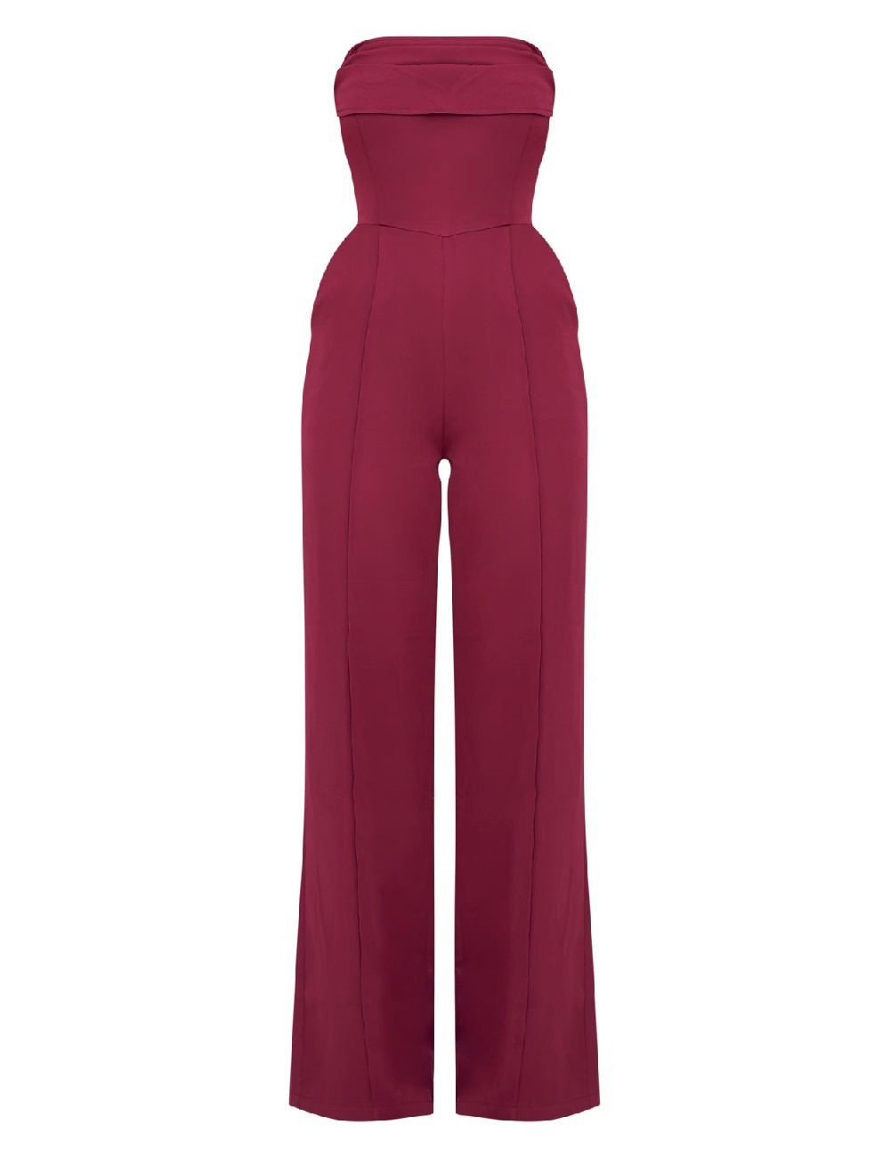 Salopeta PRETTYLITTLETHING, grena - 1 | YEO