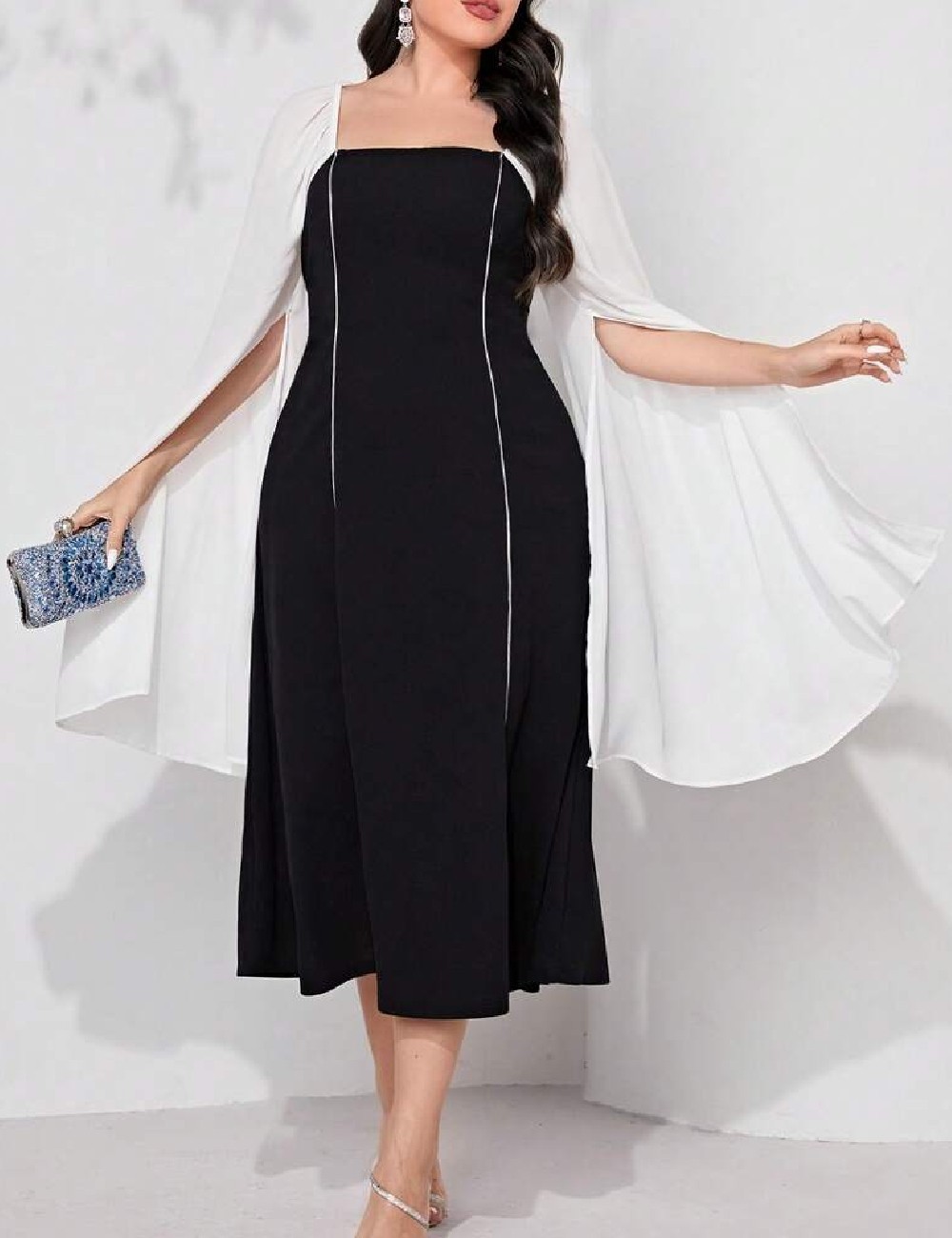 Rochie medie SHEIN CURVE, negru - 1 | YEO