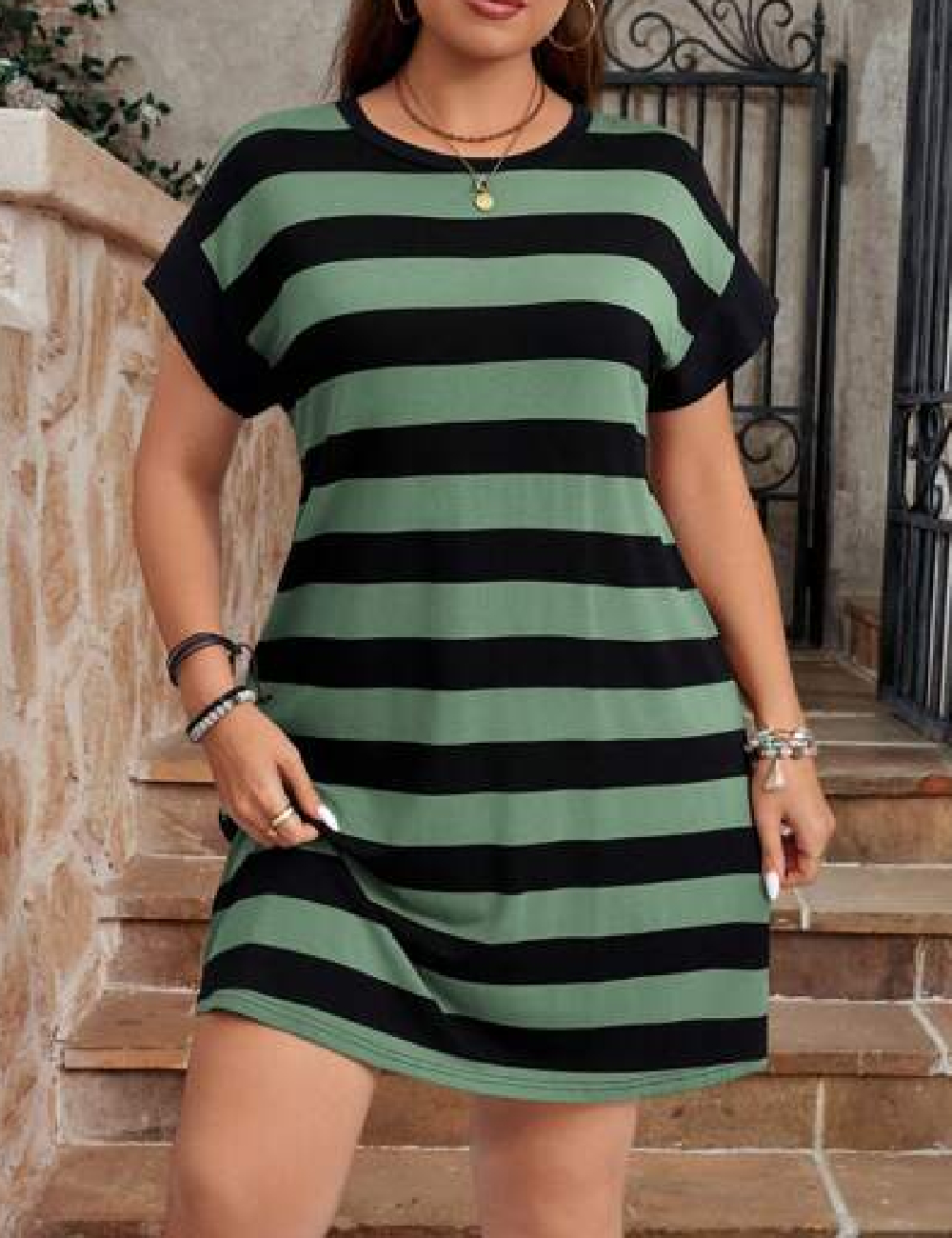 Rochie scurta SHEIN CURVE, verde
