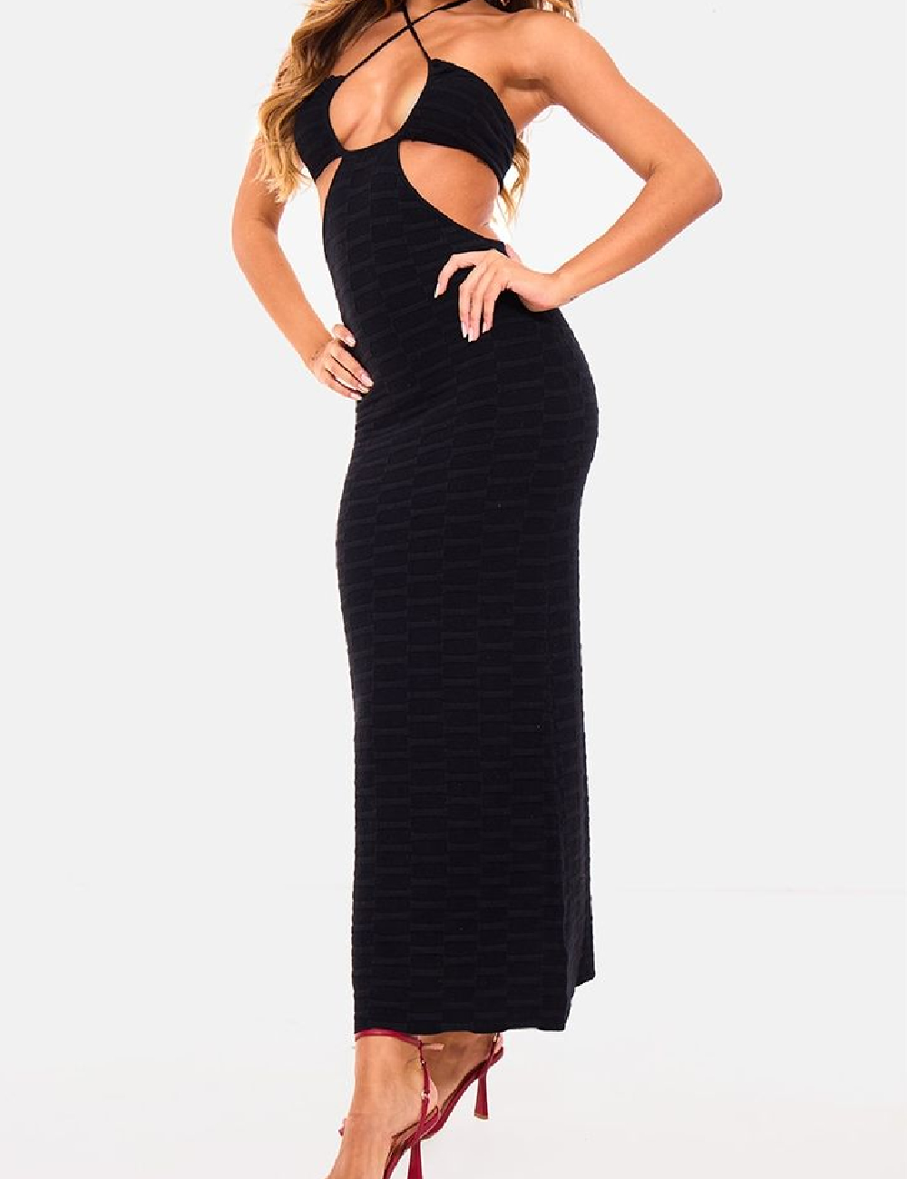 Rochie lunga PRETTYLITTLETHING, negru