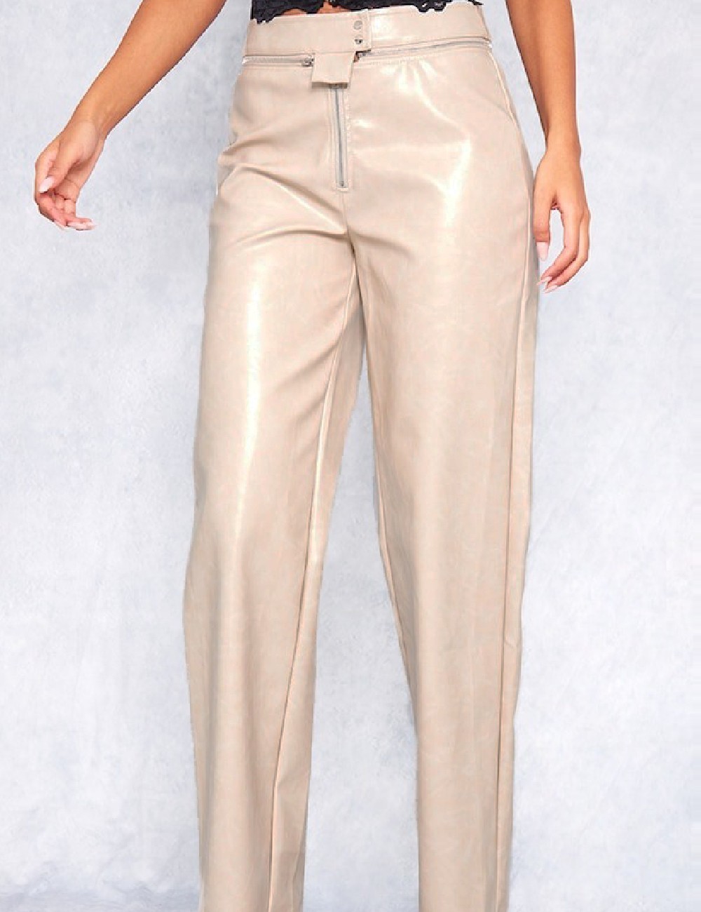 Pantaloni PRETTYLITTLETHING, crem - 1 | YEO
