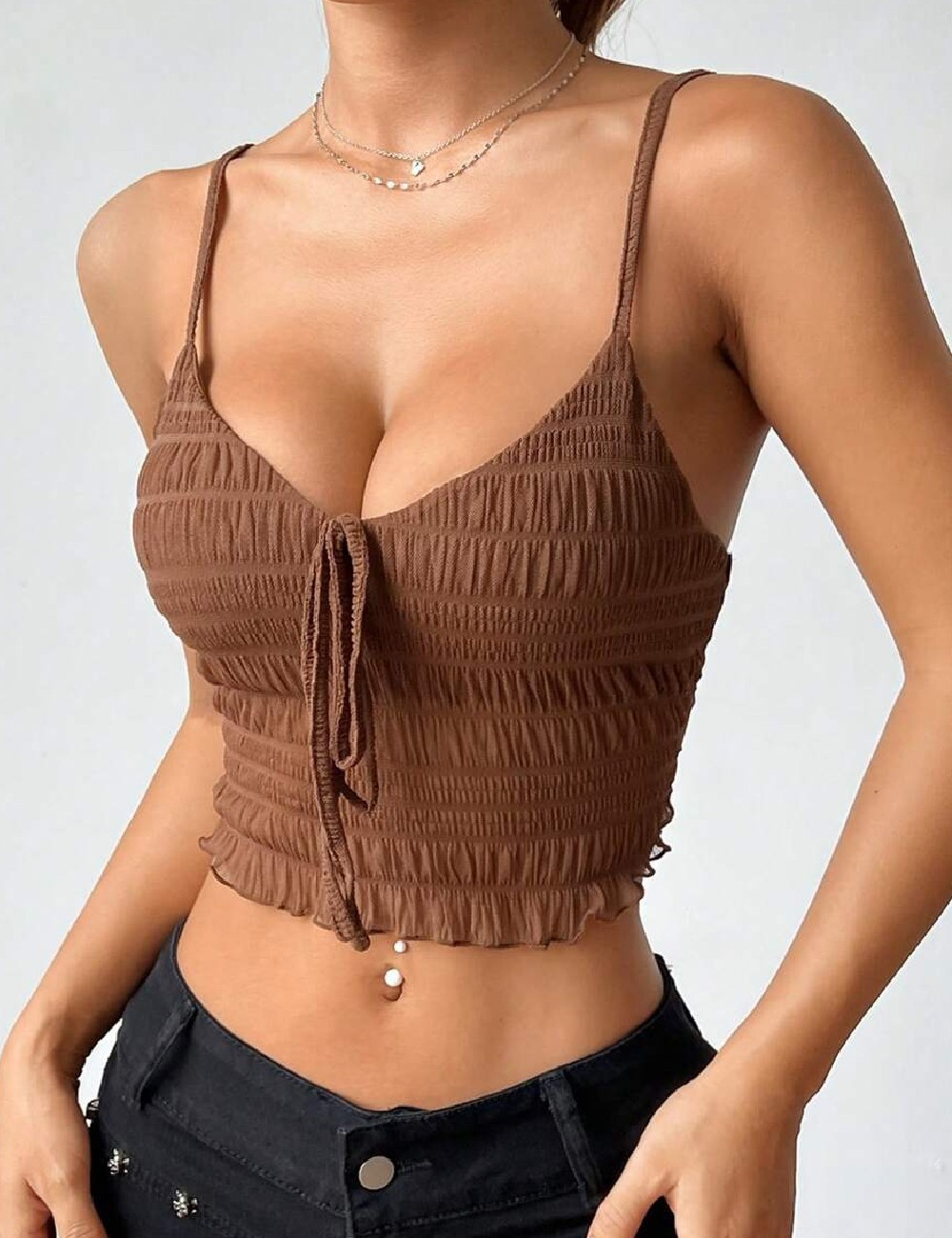 Top SHEIN, maro - 1 | YEO