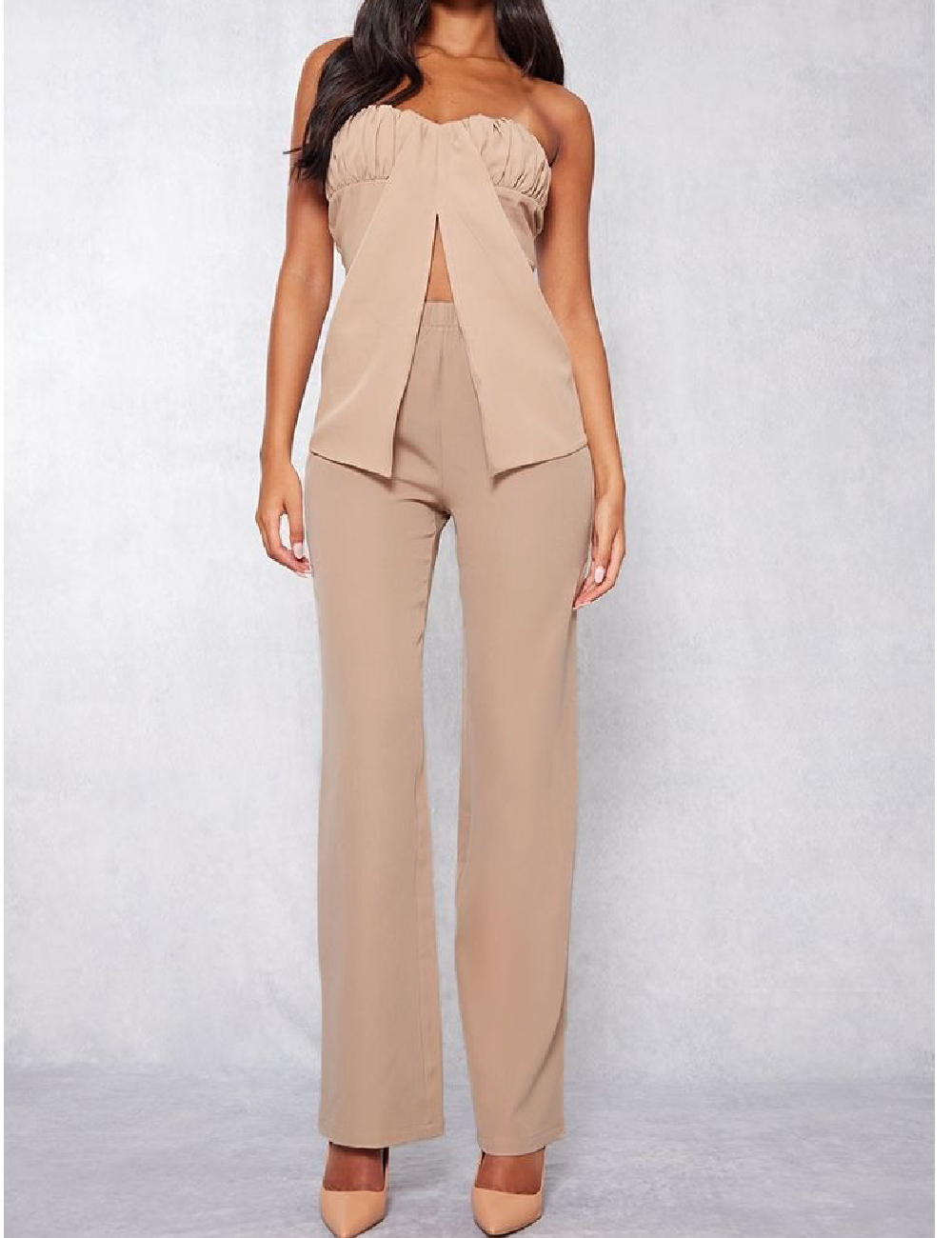 Pantaloni PRETTYLITTLETHING, maro