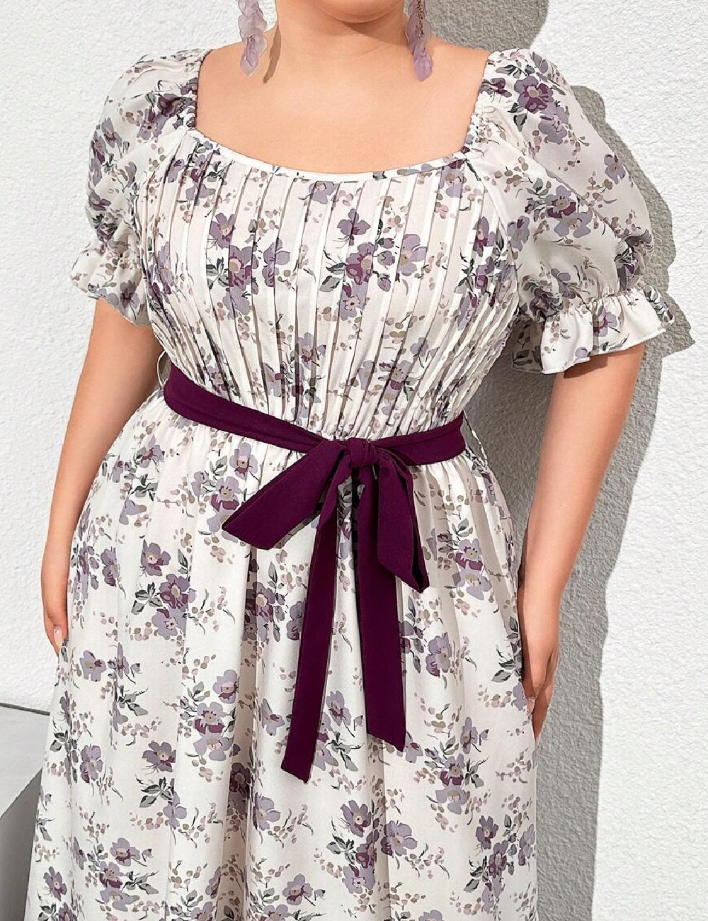 Rochie lunga SHEIN CURVE, floral print - 1 | YEO