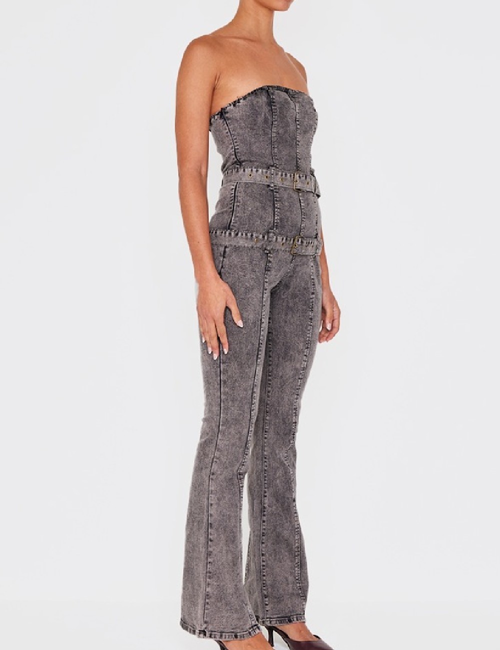 Salopeta PRETTYLITTLETHING, gri - 1 | YEO