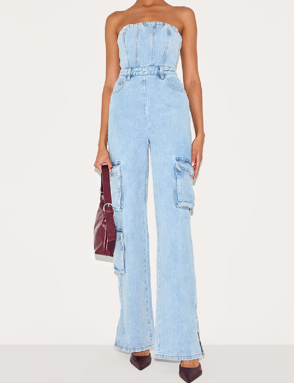 Salopeta PRETTYLITTLETHING, albastru