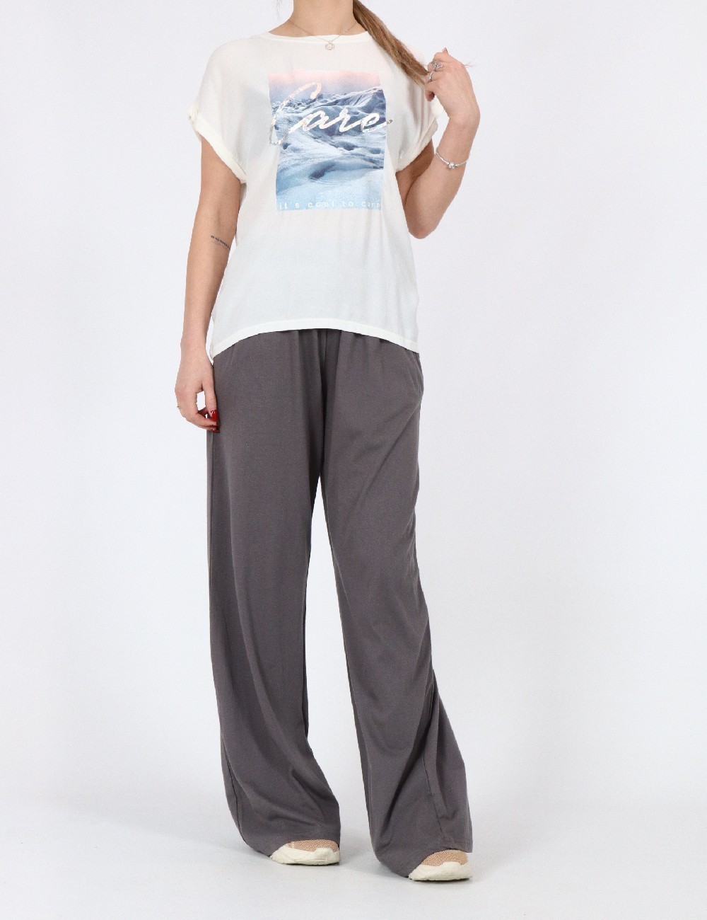 Pantaloni PrettyLittleThing, gri - 1 | YEO