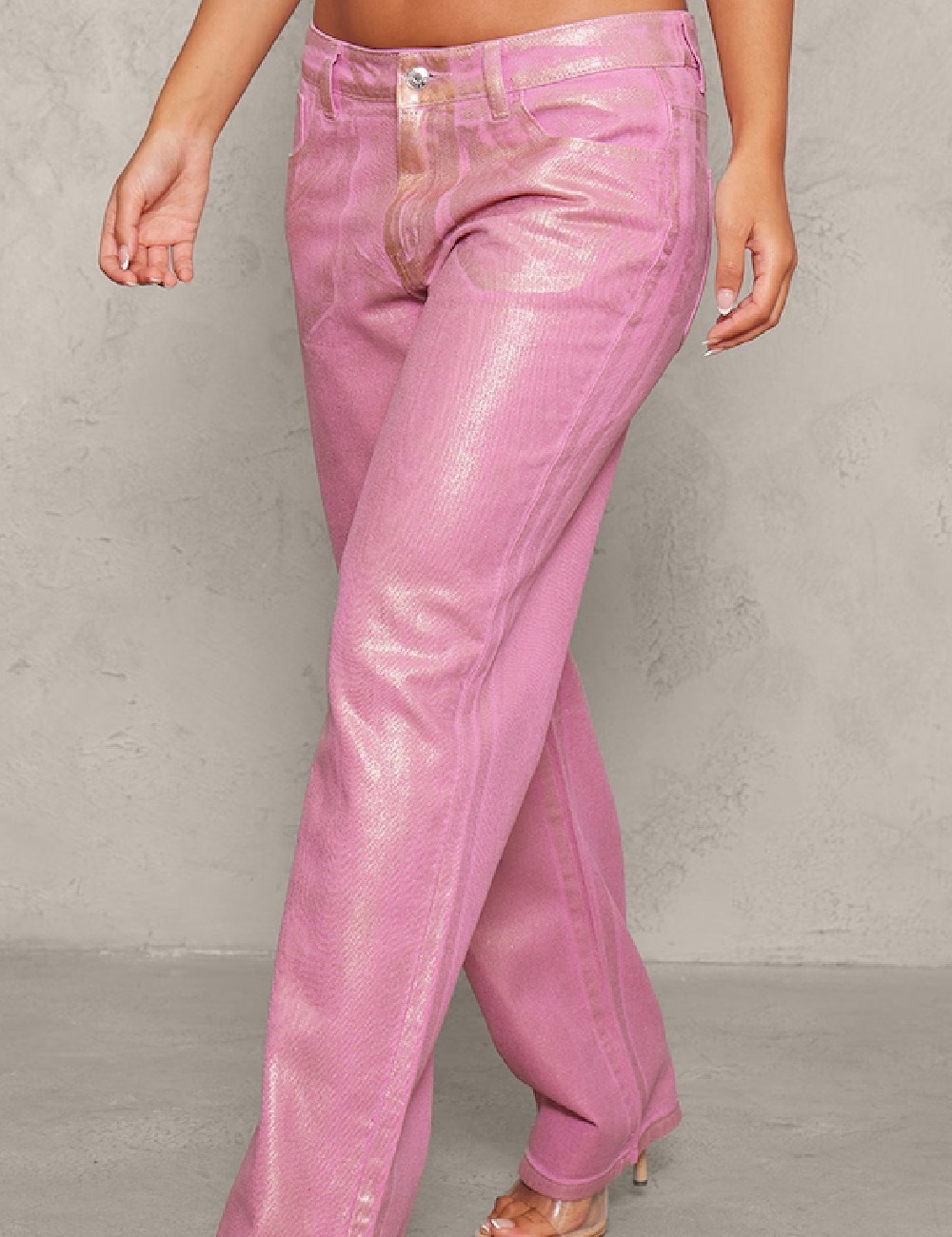 Blugi PRETTYLITTLETHING, roz - 1 | YEO