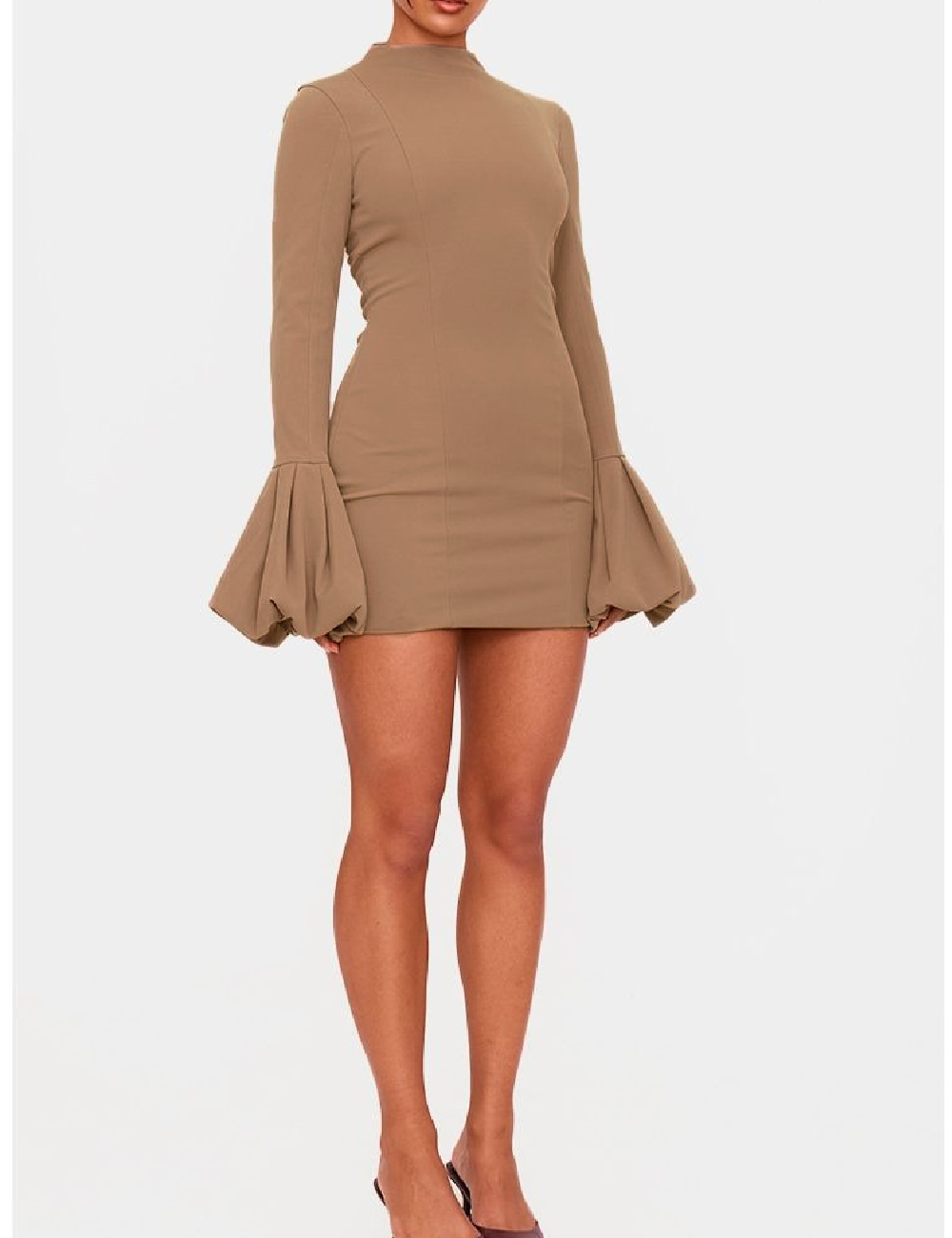 Rochie scurta PRETTYLITTLETHING, maro