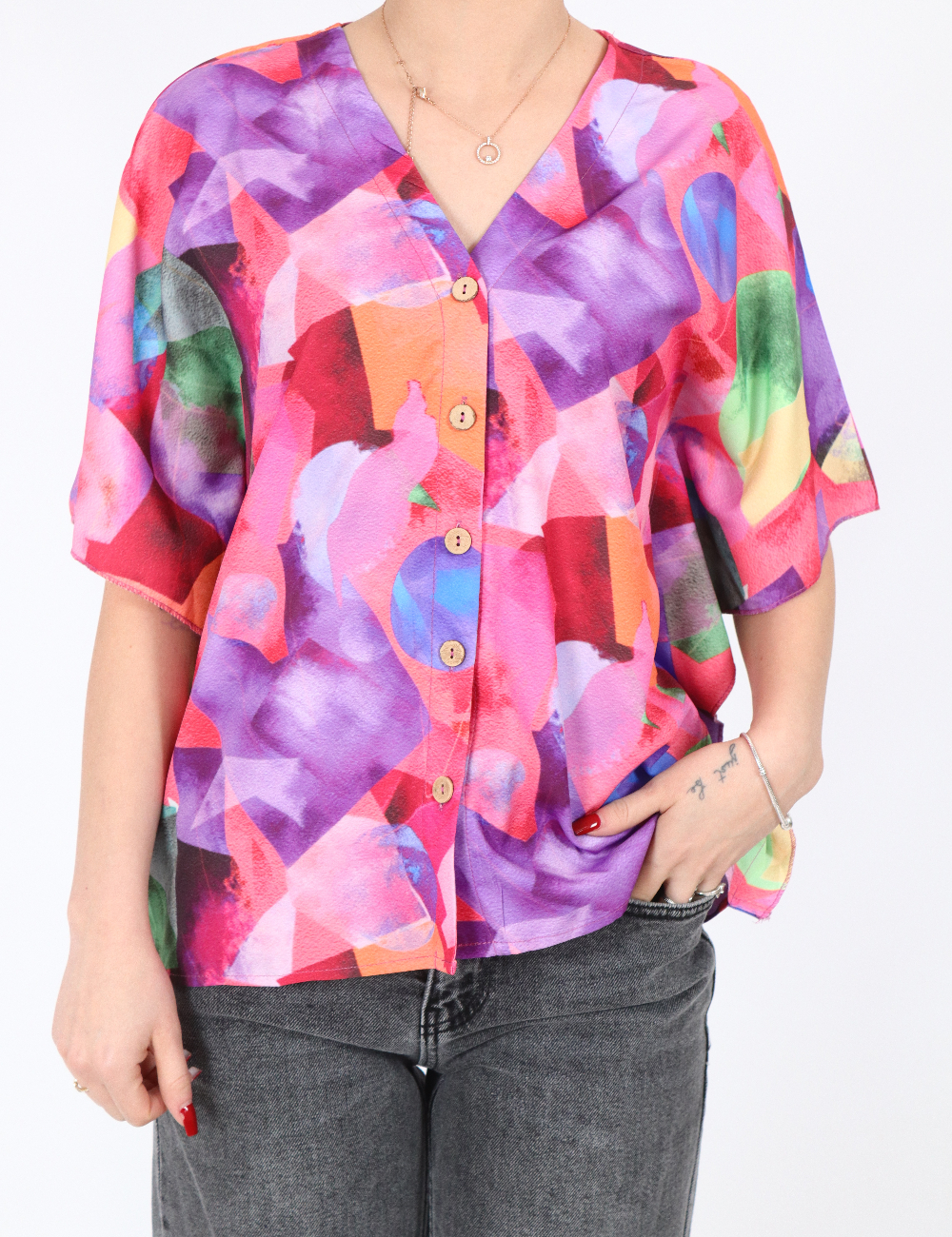 Camasa SHEIN, mix culori