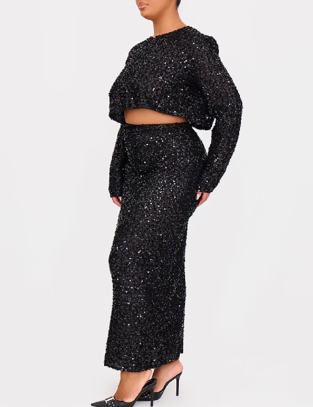 Top PRETTYLITTLETHING Plus Size, negru - 1 | YEO
