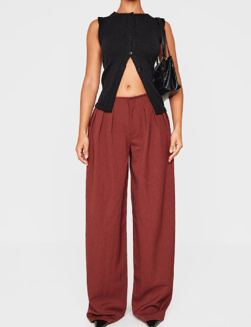 Pantaloni PRETTYLITTLETHING, maro