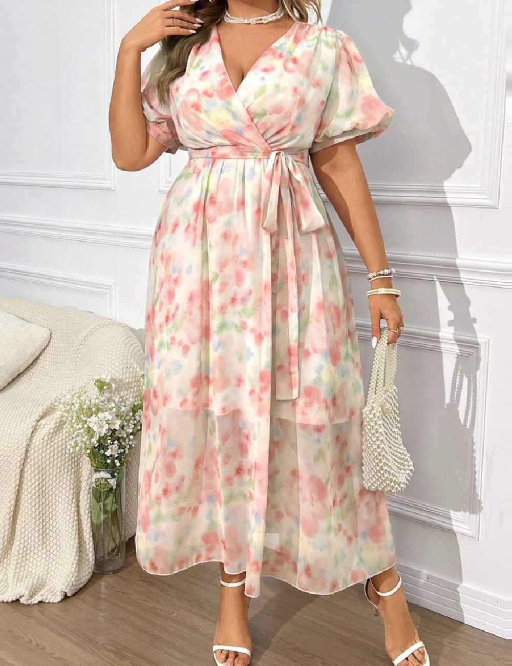 Rochie lunga SHEIN CURVE, mix culori - 1 | YEO