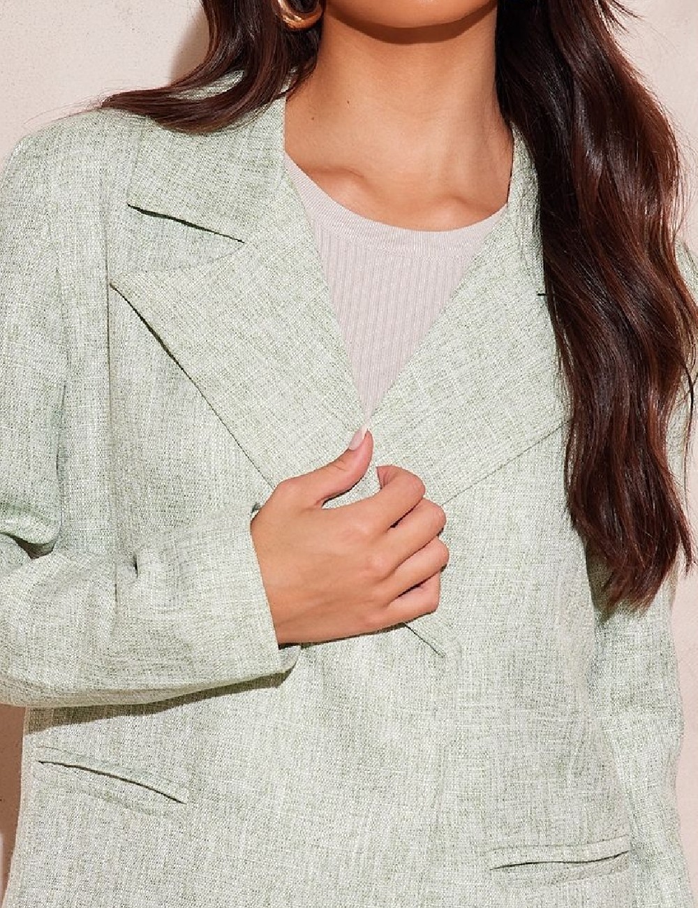 Sacou Oversize PRETTYLITTLETHING, verde - 1 | YEO
