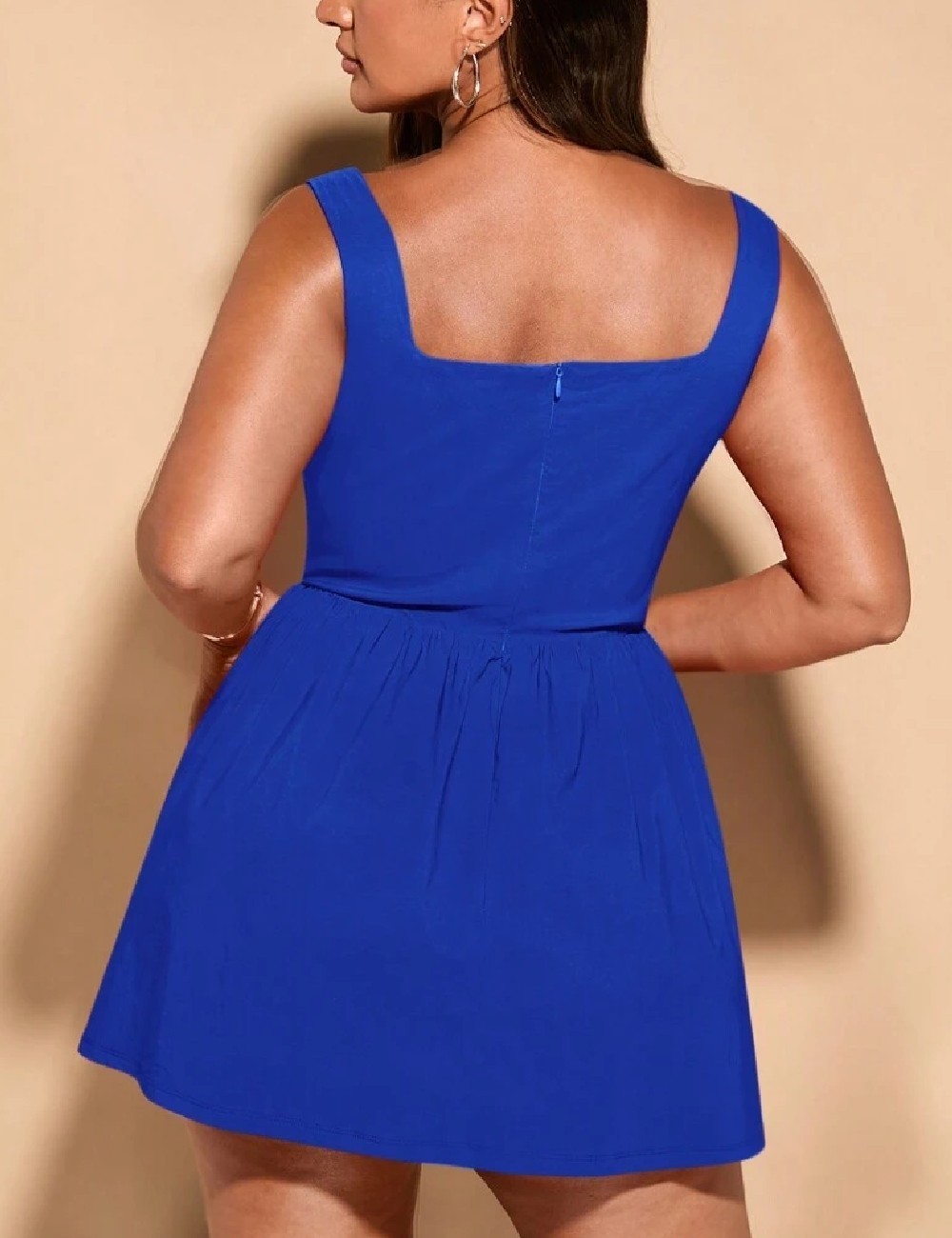 Rochie scurta SHEIN CURVE, albastru - 1 | YEO