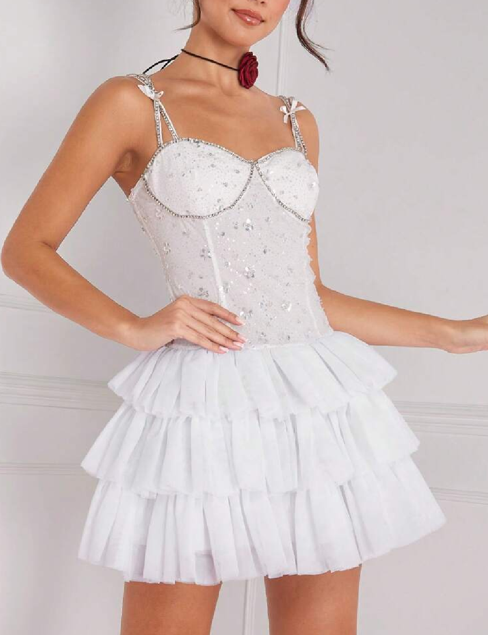 Rochie scurta SHEIN, alb