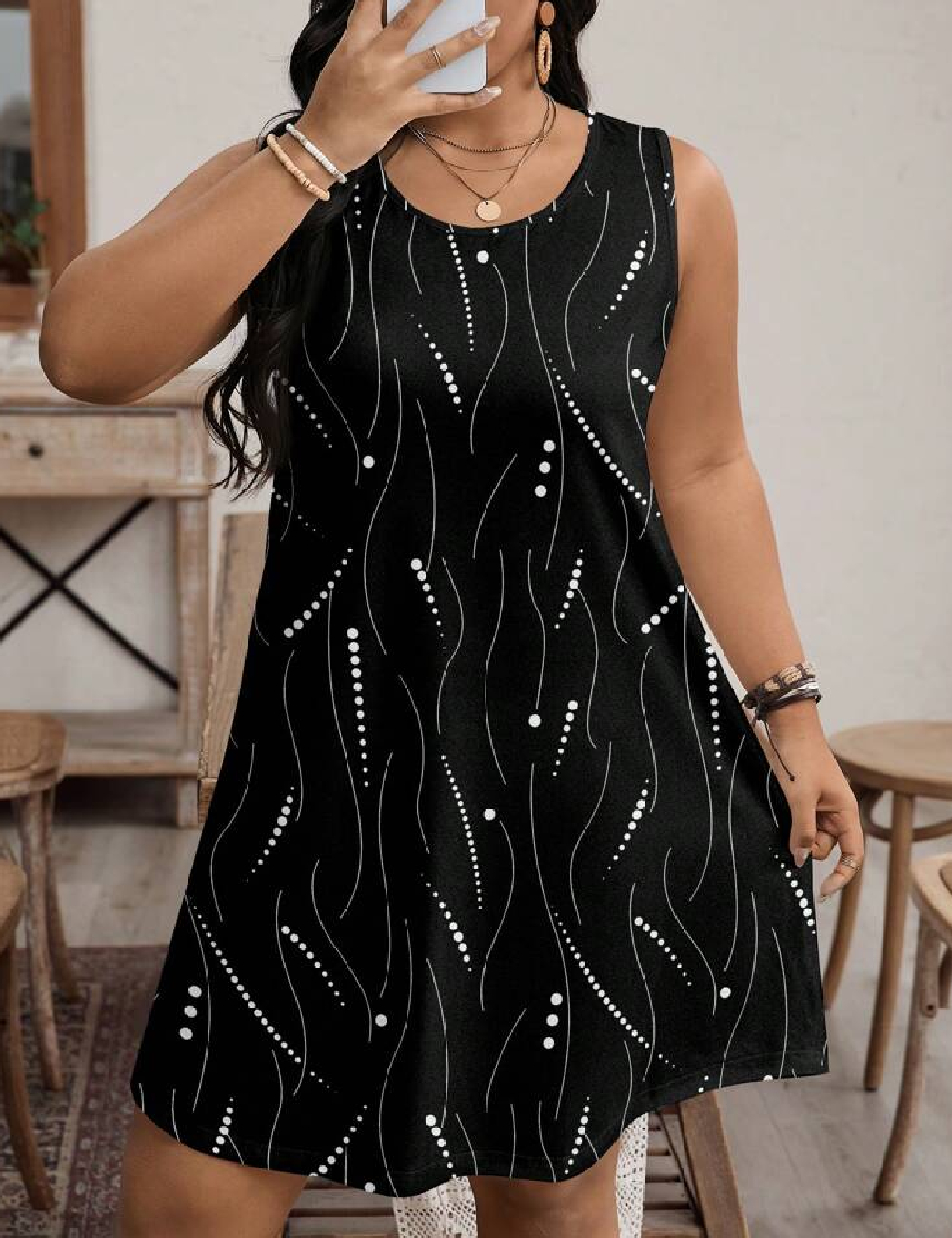 Rochie scurta SHEIN CURVE, negru