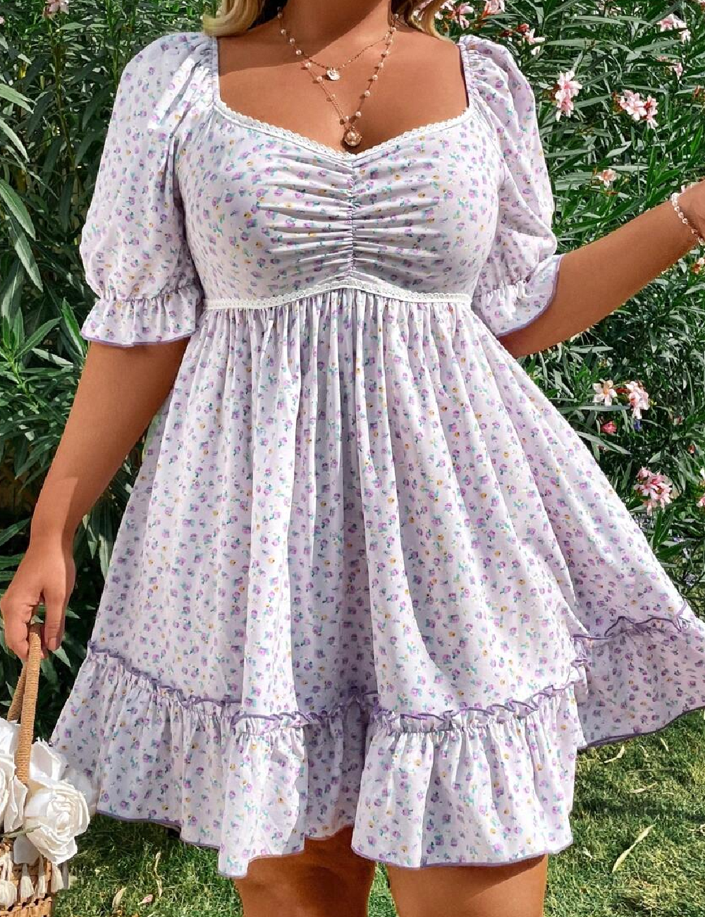 Rochie scurta SHEIN CURVE, lilac