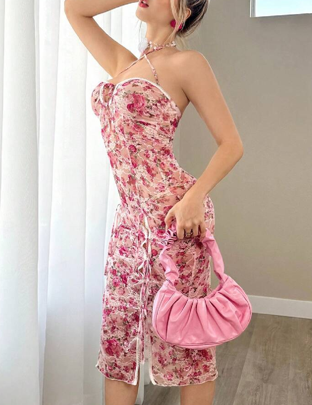 Rochie medie SHEIN, roz